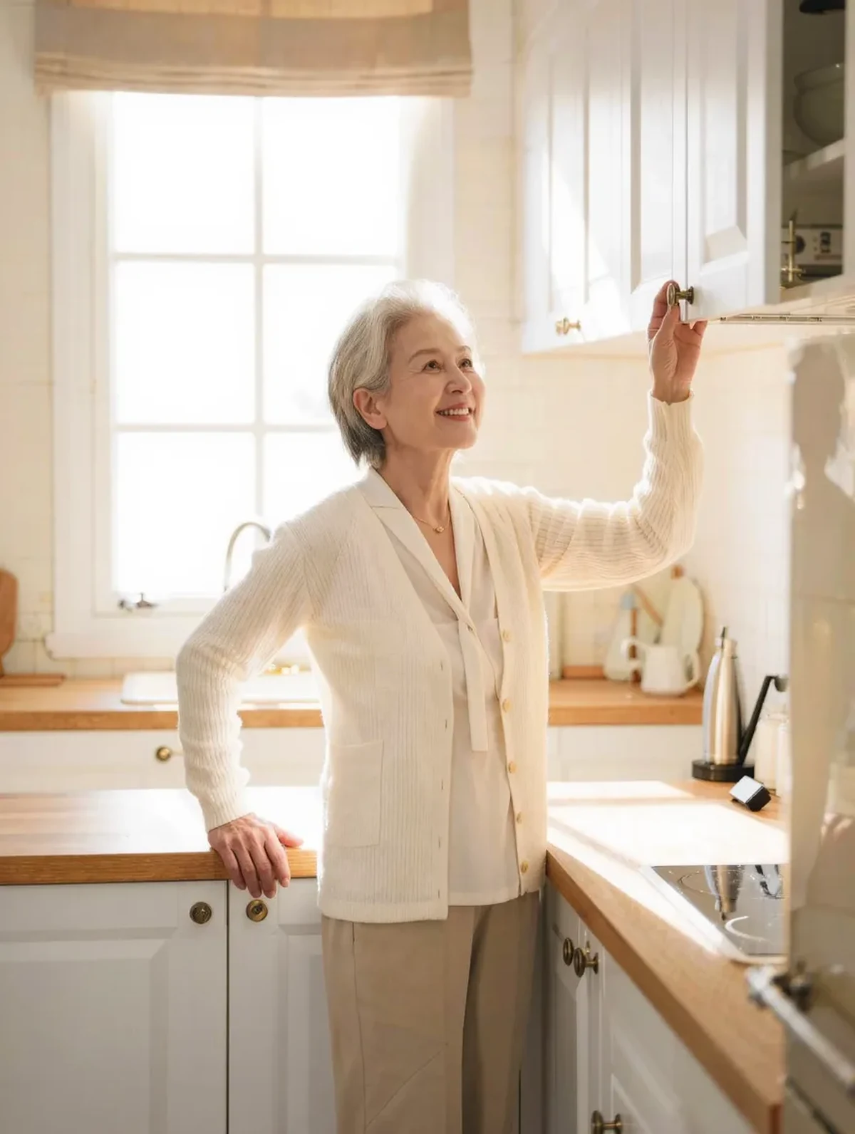 Why Balance Wobbles When Reaching Up for a Shelf After 60